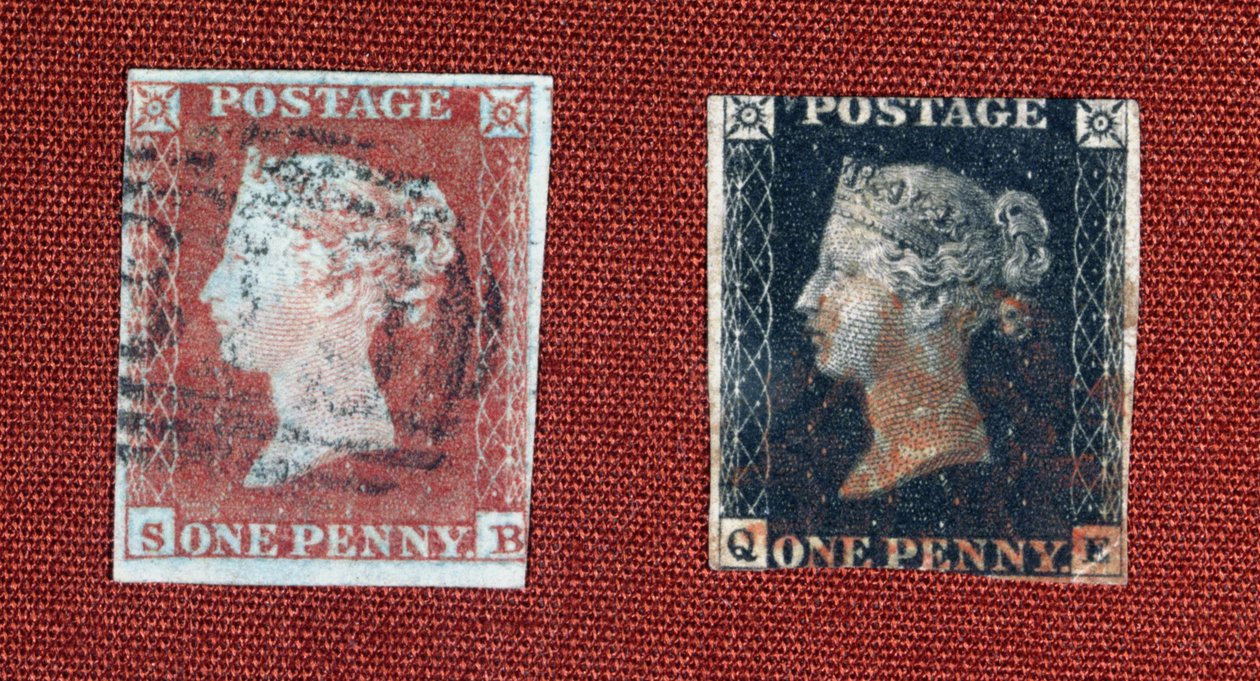 Penny Black és Penny Red, 1850 (tinta papíron) alkotó: English Photographer