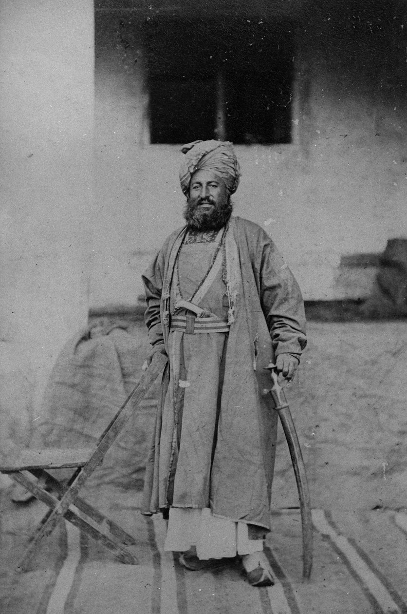 Egy férfi portréja a második angol-afgán háború idején, 1878-80 alkotó: English Photographer