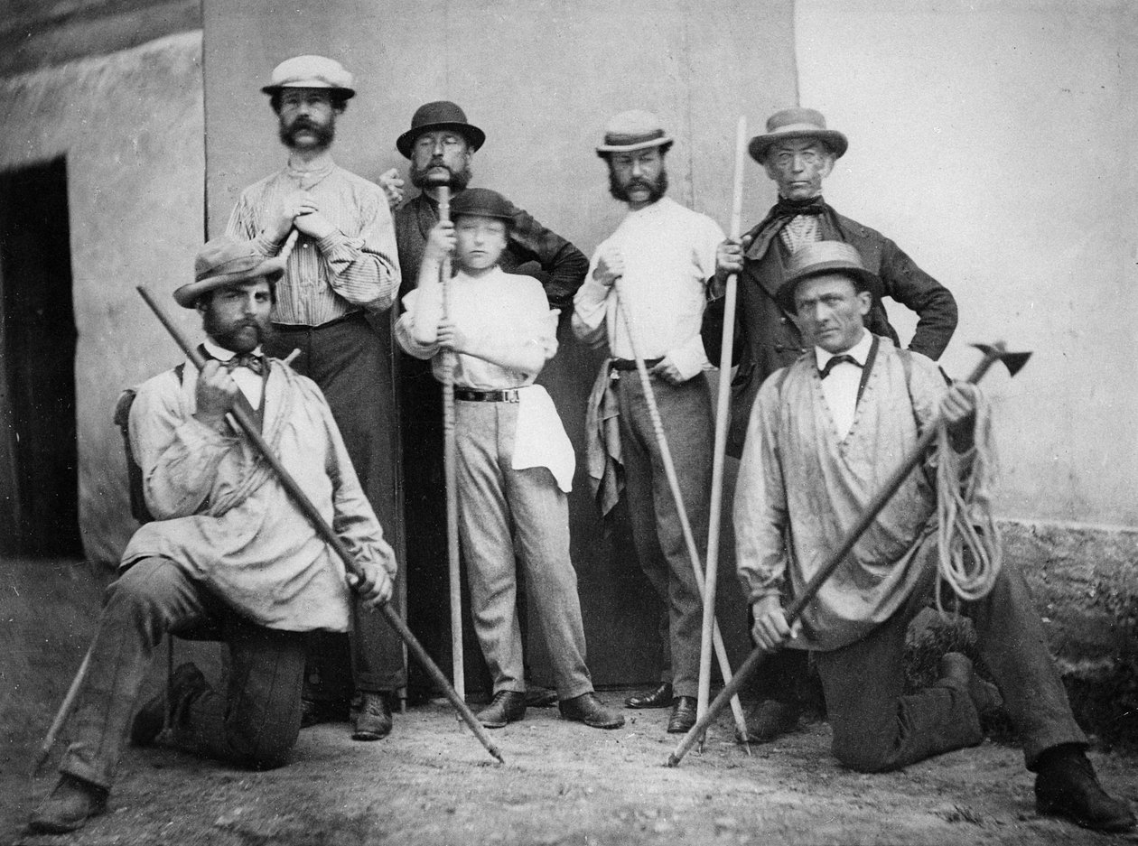 Arthur herceg expedíciója a Mont Blanc-ba, 1865 körül alkotó: English Photographer