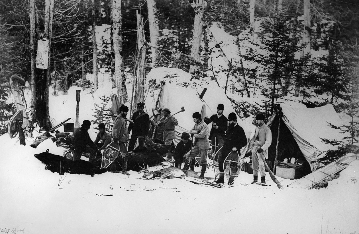 Arthur herceg jávorszarvasvadász expedíció Kanadában, 1870 körül alkotó: English Photographer