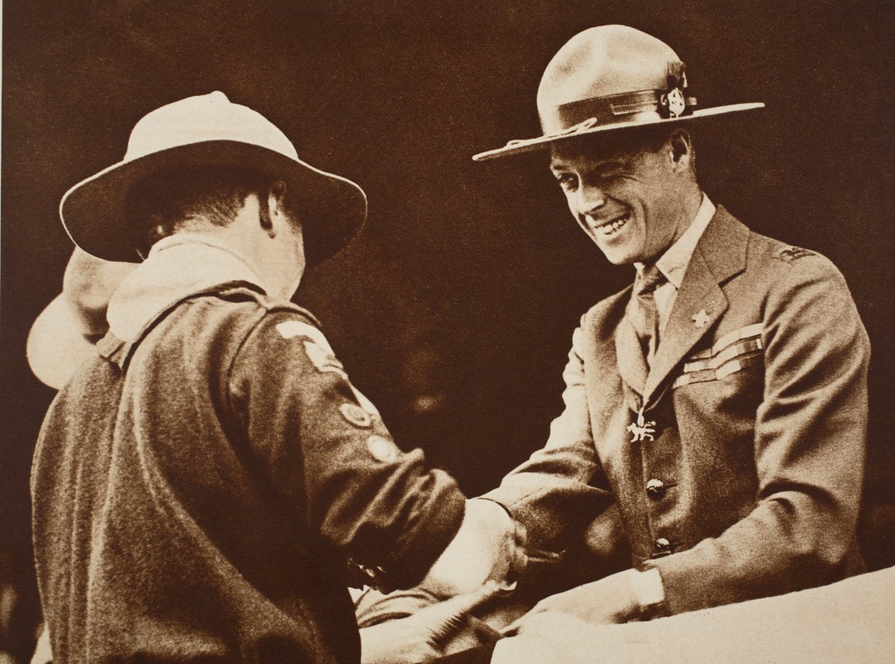 Edward herceg a walesi főcserkészsel, 1926 alkotó: English Photographer