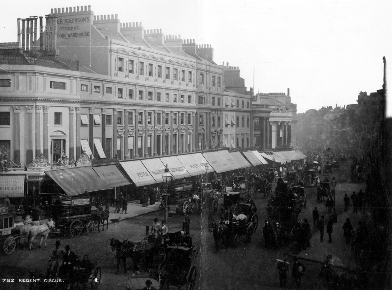 Regent Circus, London, 1890 körül alkotó: English Photographer