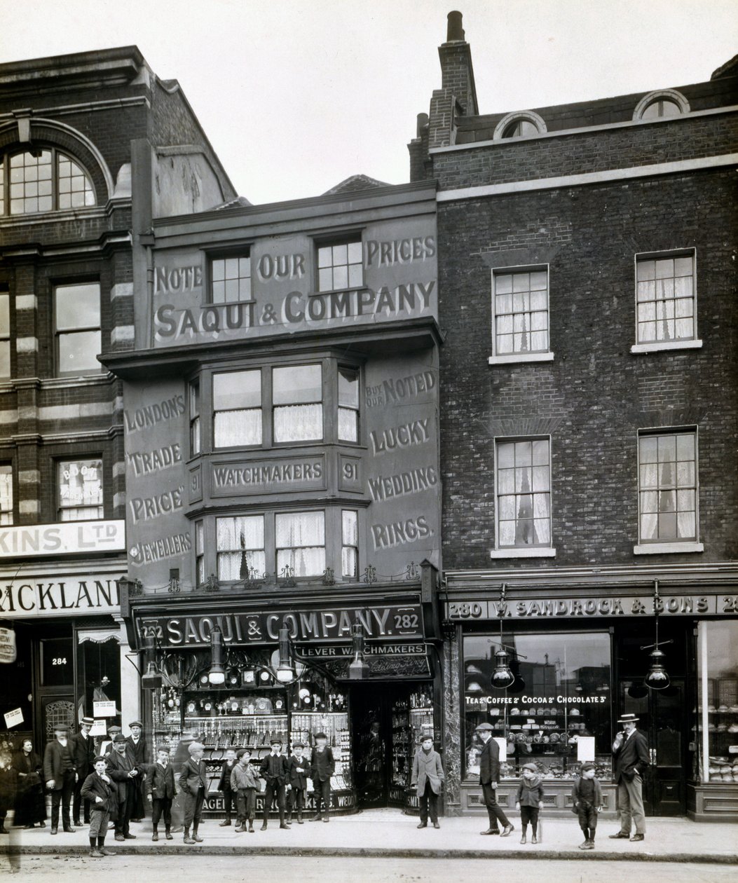 Saqui und Company, 282 Bishopsgate, London, 1900-as évek eleje alkotó: English Photographer