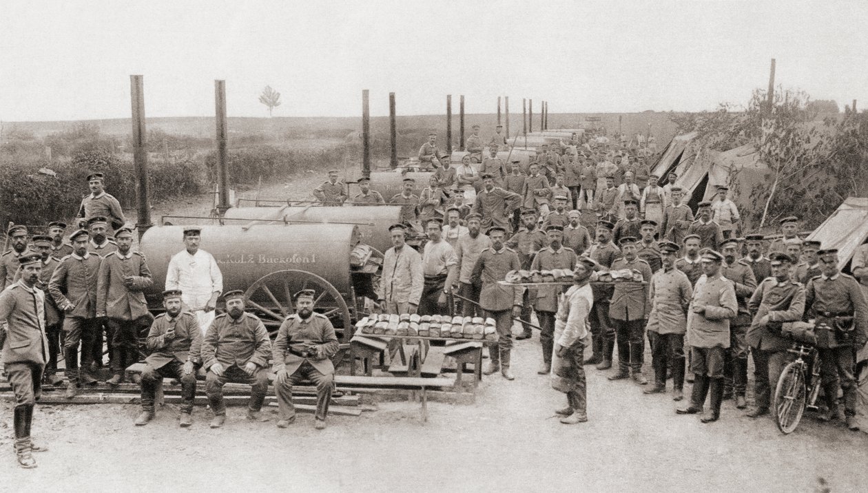 A német hadsereg mezei pékségei az első világháború alatt, a The Illustrated War News-ból, 1915 alkotó: English Photographer