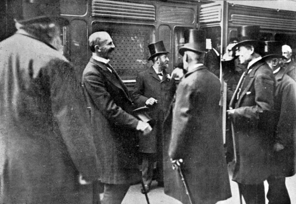 Lord Milner fogadtatása, illusztráció a The King-ből, 1901. június 1 alkotó: English Photographer