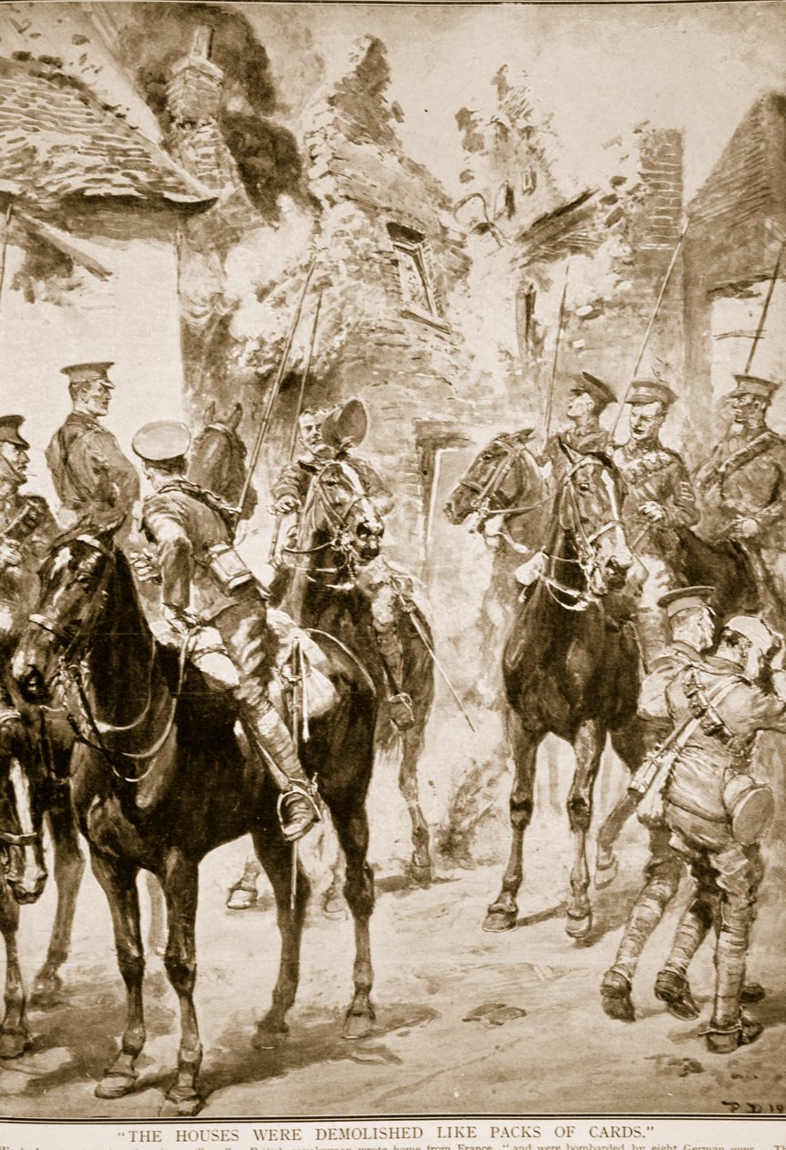 A házakat kártyacsomagként bontották le, 1914-1919 alkotó: English Photographer