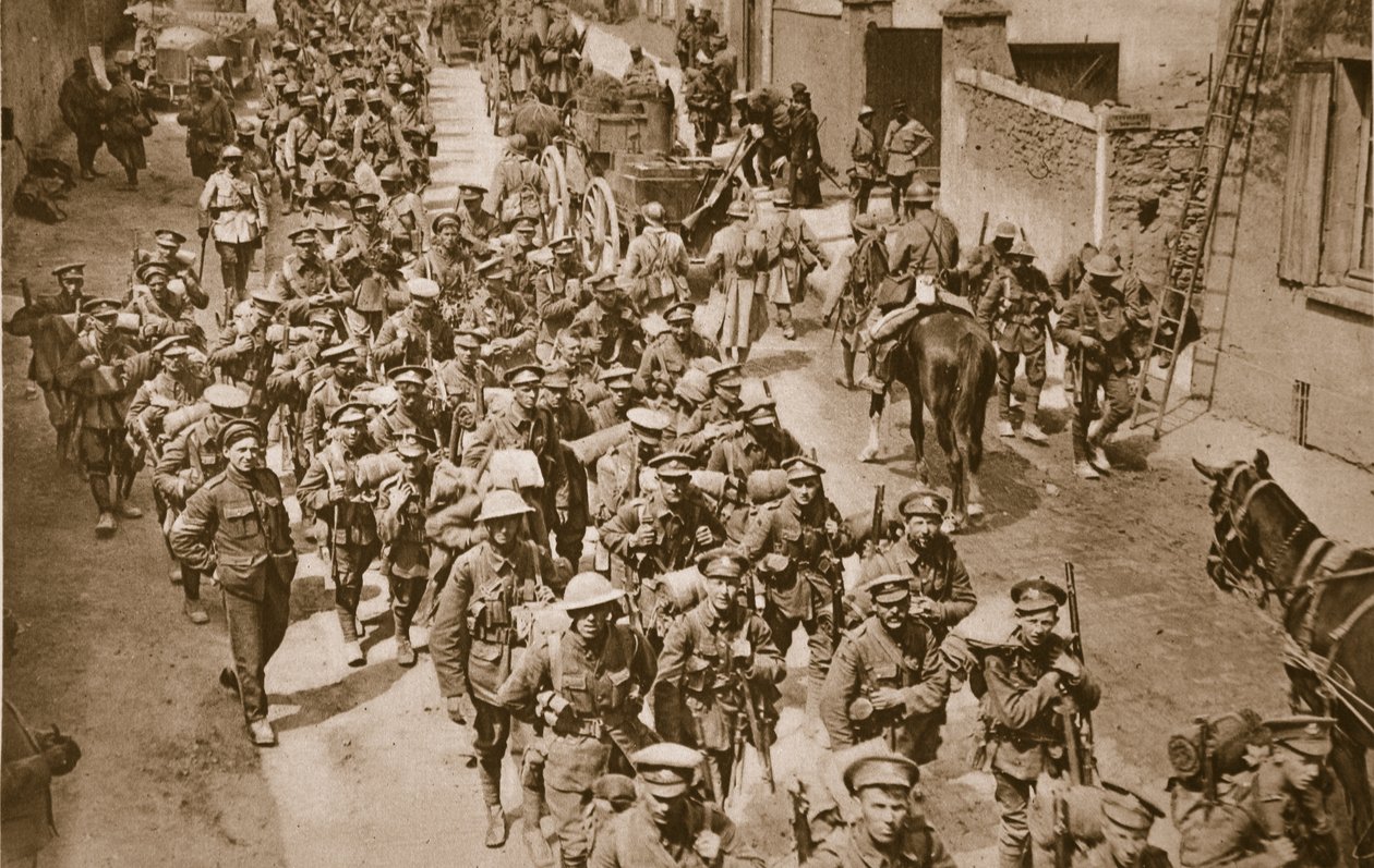 Két ember egyesül egy célban, egyetlen irányítás alatt, 1914-1919 alkotó: English Photographer
