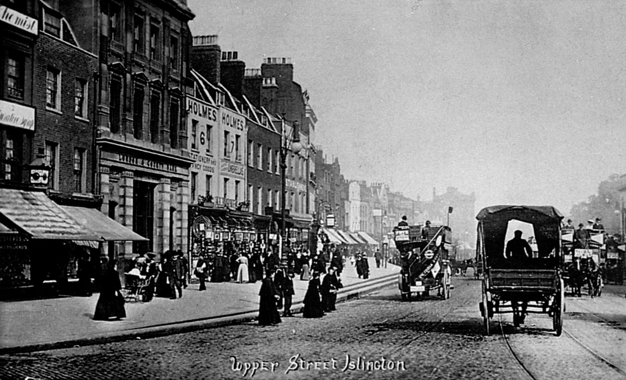 Upper Street, Islington, 1906 körül alkotó: English Photographer
