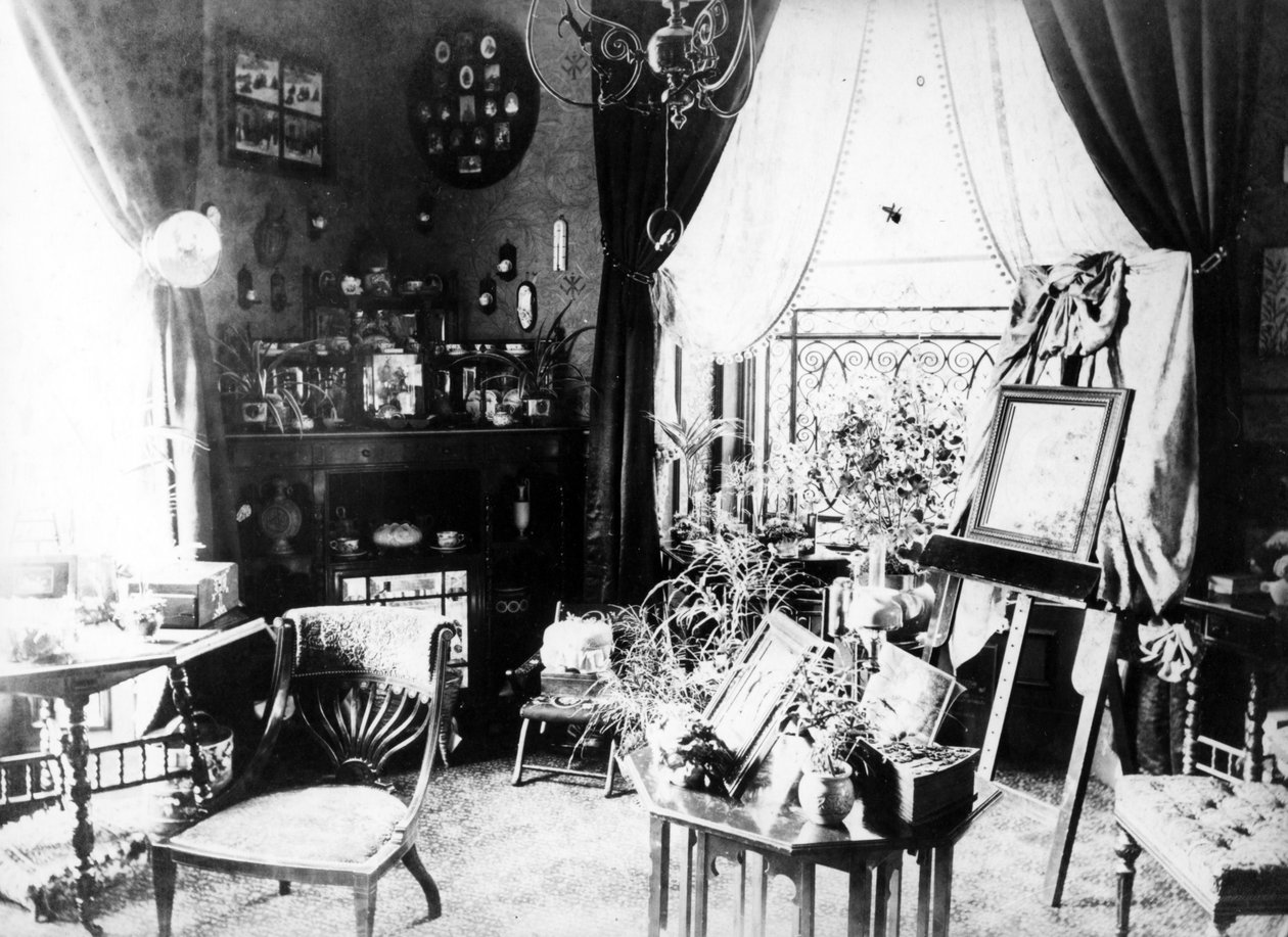Victorian Drawing Room, 1860-99 körül alkotó: English Photographer