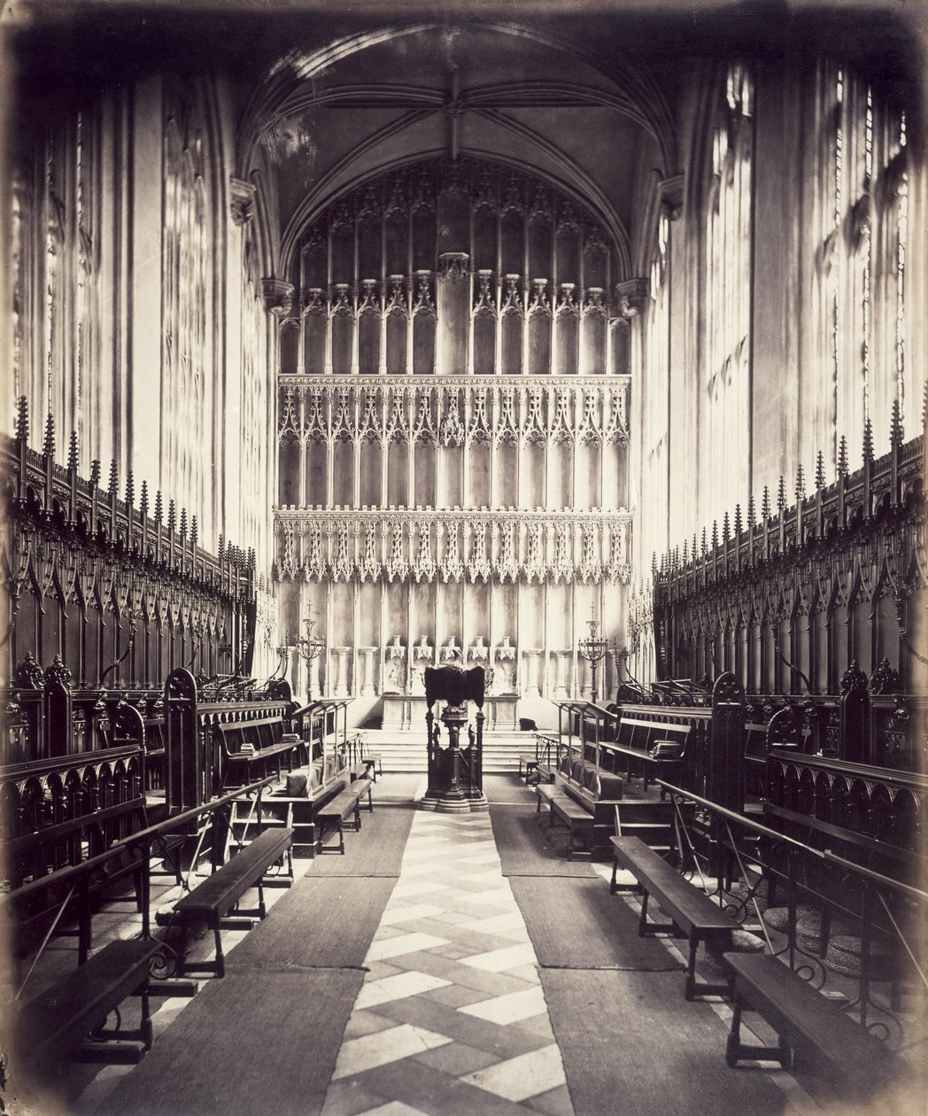 A New College Chapel kórusának képe, 1860-70 alkotó: English Photographer