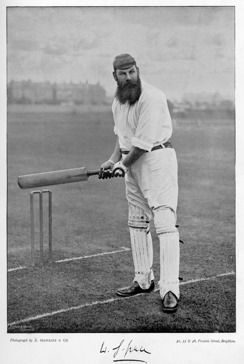 W.G. Grace, a Famous Cricketers and Cricket Groundsból, kiadó: Hudson and Kearns, 1895 alkotó: English Photographer