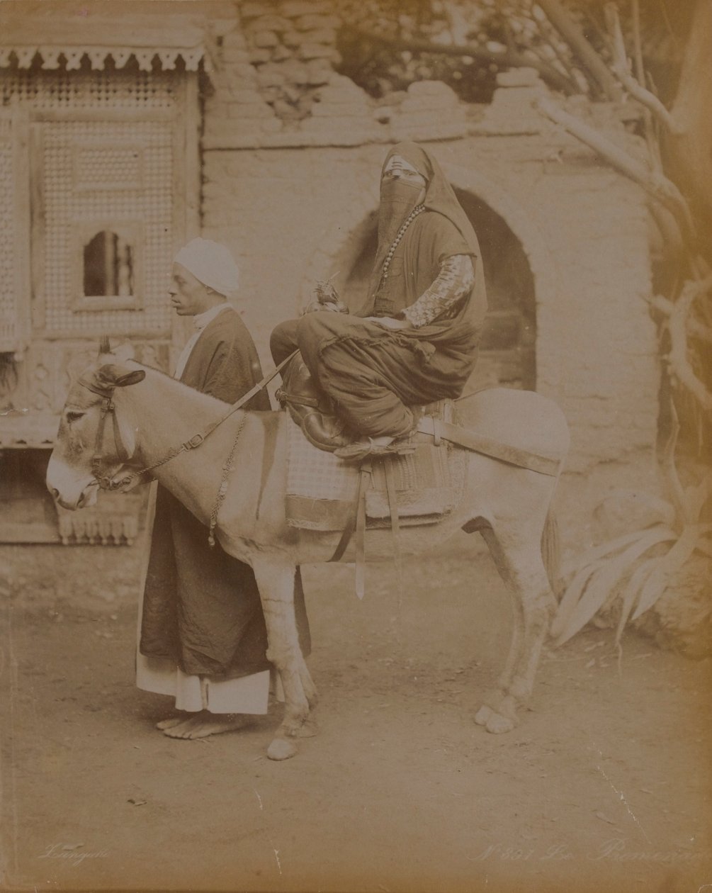 Nő a szamáron, Kairó, 1893 alkotó: English Photographer