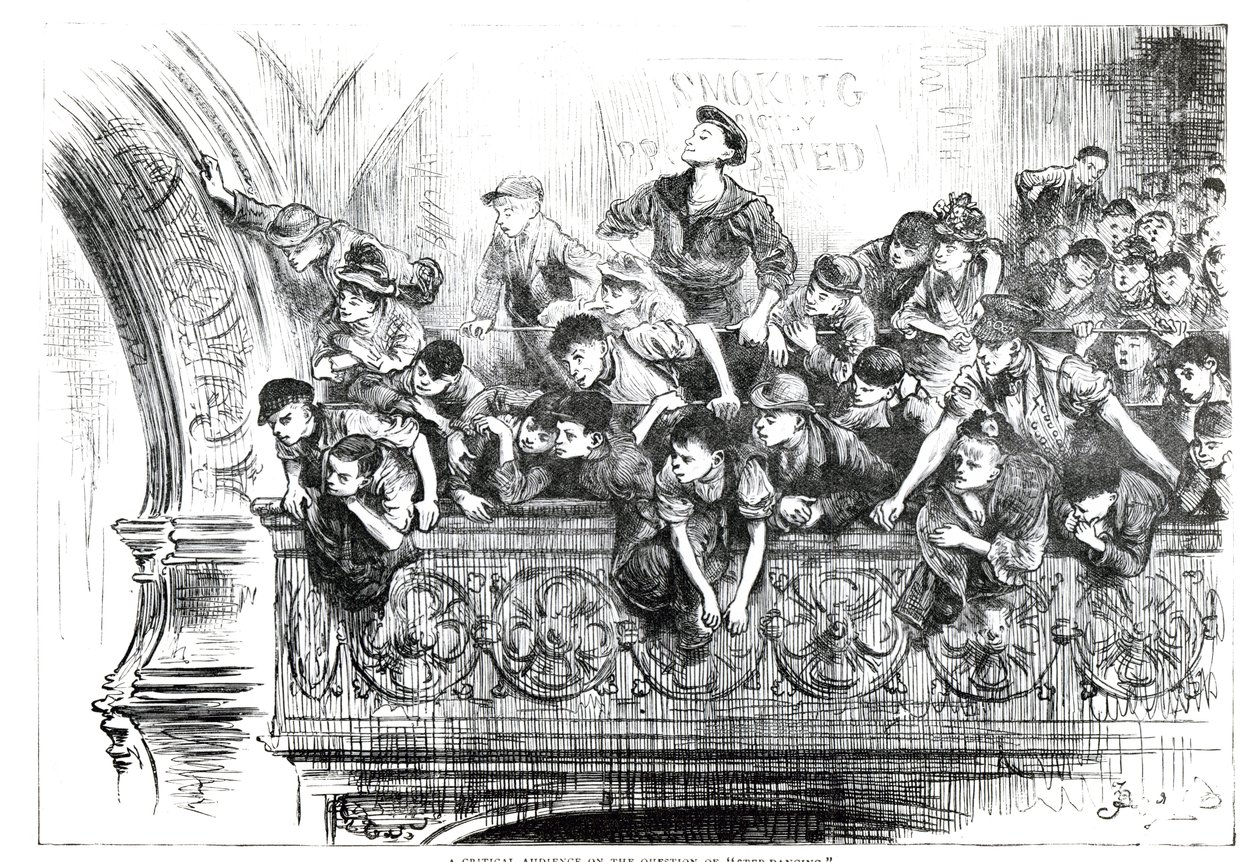Kritikus közönség a sztepptánc kérdéséről, 1870-es évek alkotó: English School