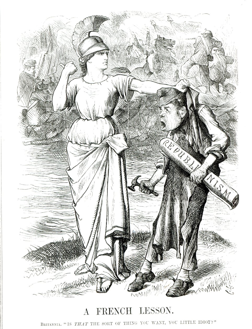 „A francia lecke”, rajzfilm a „Punch” magazinból, 1871. április 8. alkotó: English School