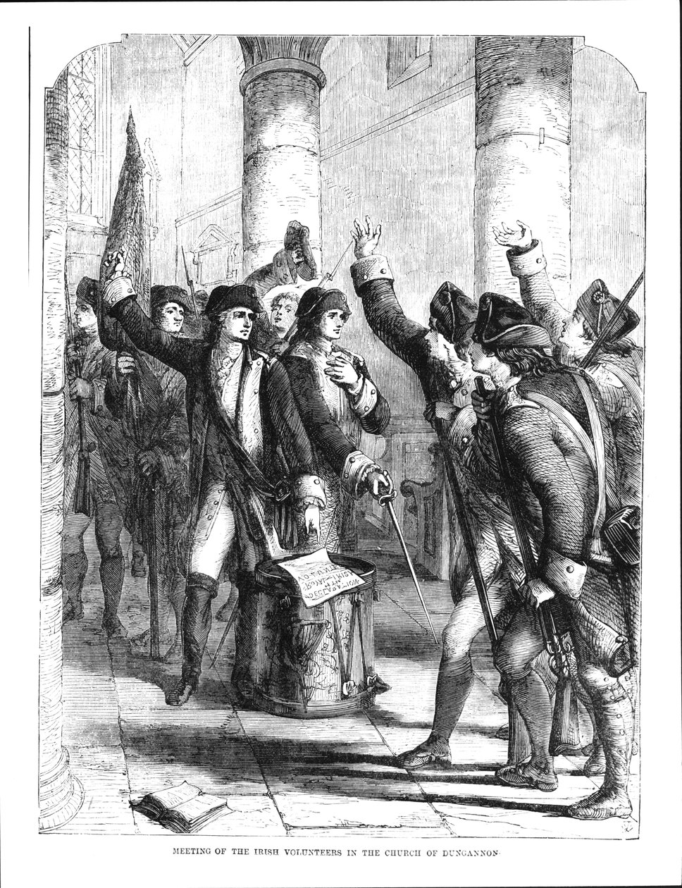 Az ír önkéntesek találkozója a Dungannon templomban, 1784-ben alkotó: English School