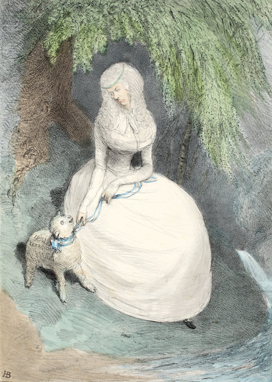 Tanulmány Sternes Maria számára, 1833 (kézzel színezett metszet) alkotó: English School