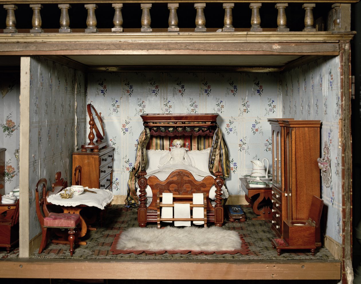 Egy hálószoba a Mrs Bryants Pleasure-ban, 1860 körül alkotó: English School