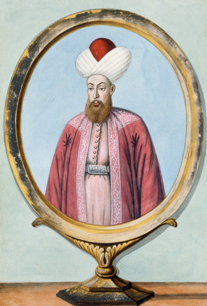 Amurath (Murad) I (1319-89), szultán 1359-89, a Törökországi császárok portréiból, 1808 (wc) alkotó: English School