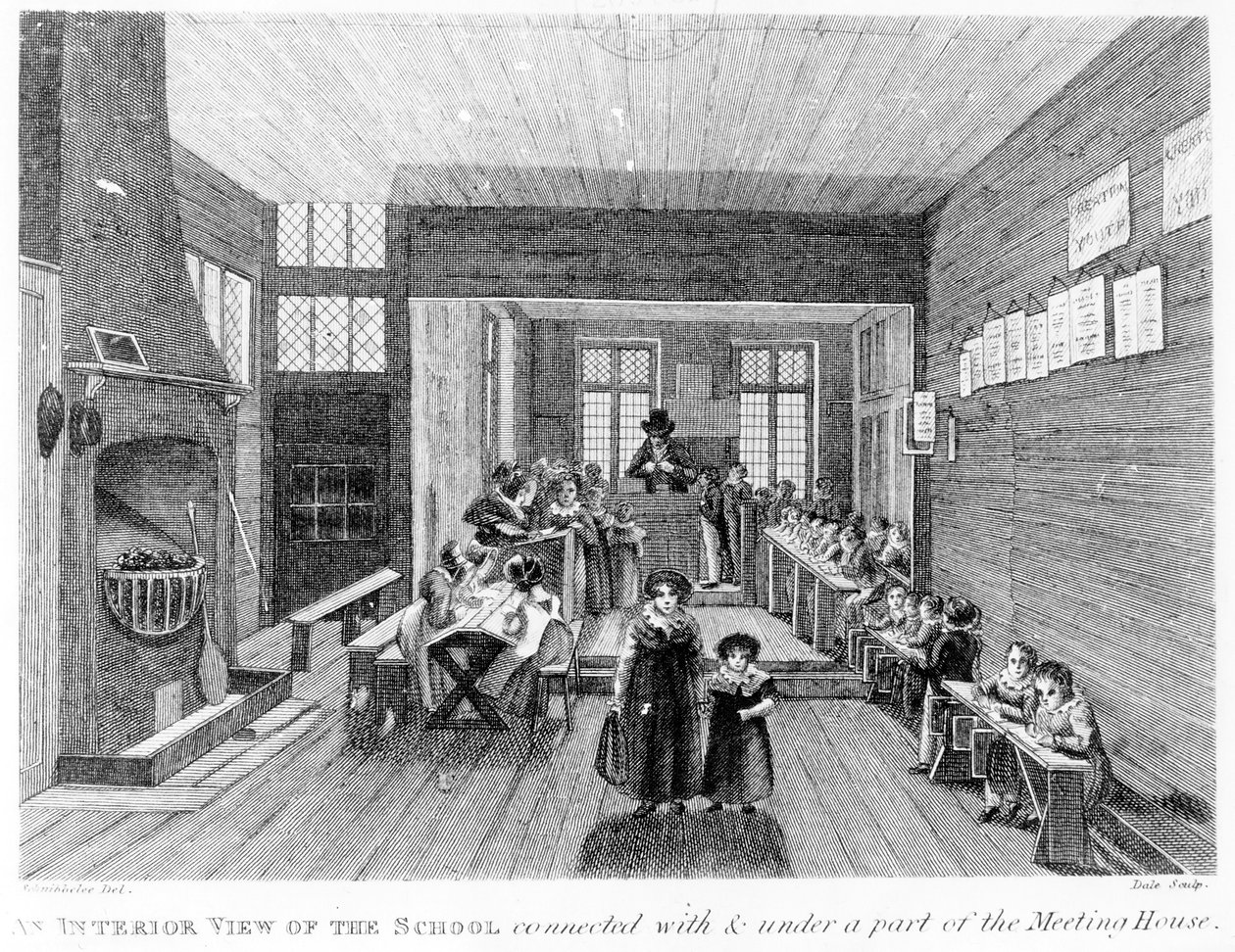 Az iskola belső képe, R. Wilkinson, Fenchurch St. 125, London, 1822 alkotó: English School