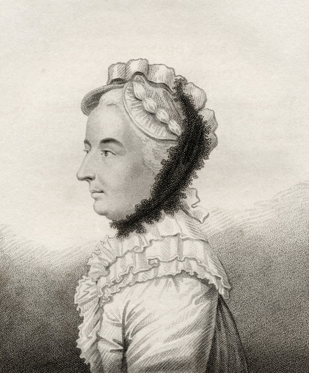 Anna Chamber, illusztráció a „Királyi és nemes szerzők katalógusa IV. kötetéből”, 1806-ban megjelent alkotó: English School