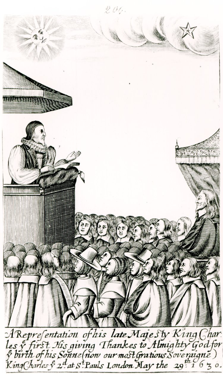 Bejelentés I. Károly fiának születéséről, 1630 alkotó: English School