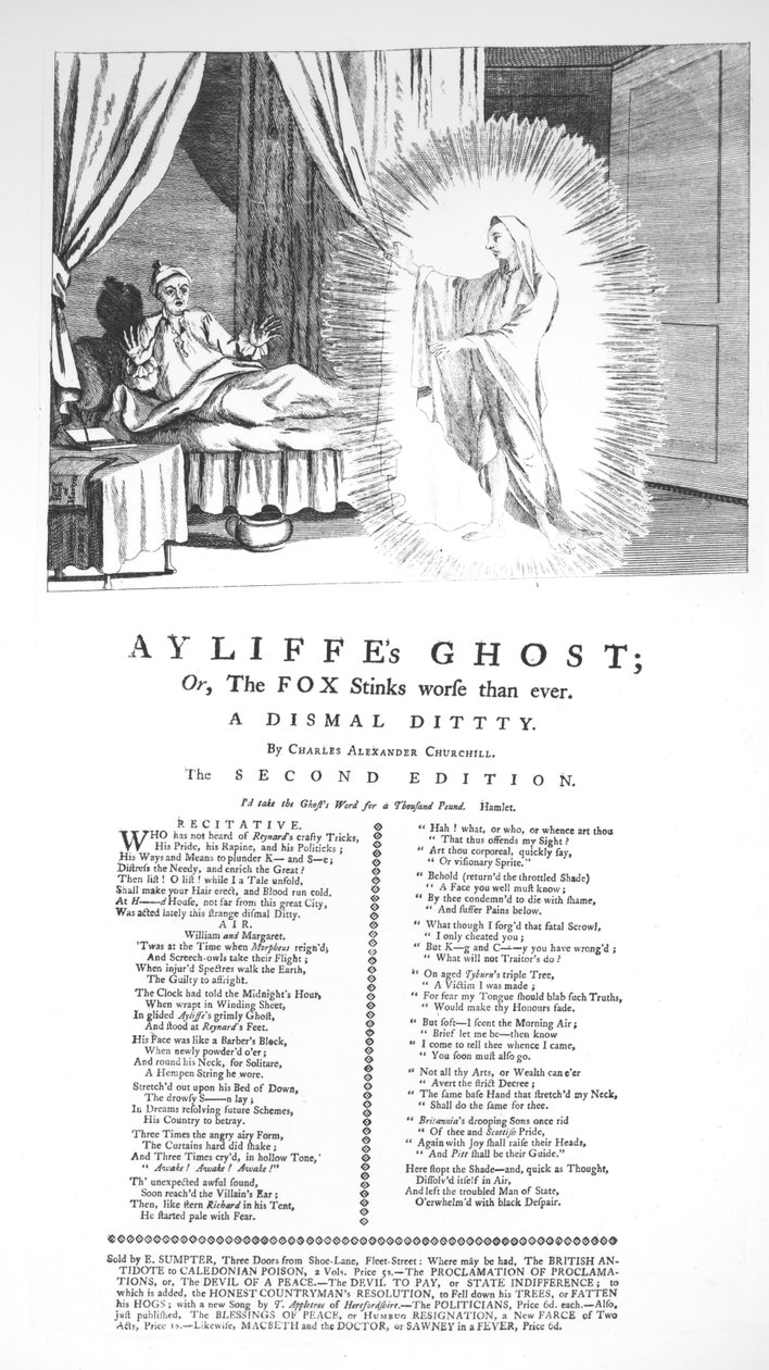 Ayliffe szelleme: Vagy a róka rosszabb, mint valaha, Charles Alexander Churchill (1731-64) alkotó: English School