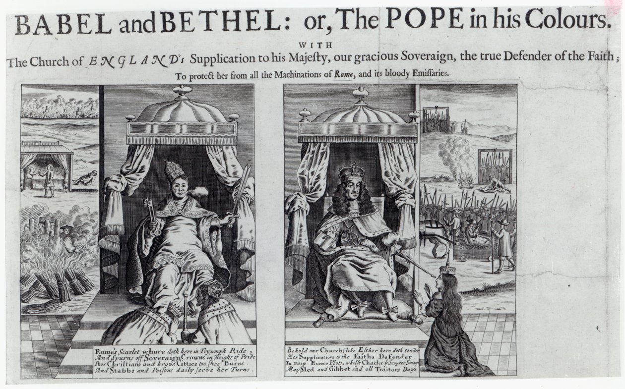 Bábel és Bétel: avagy, a pápa színeiben, 1679 alkotó: English School