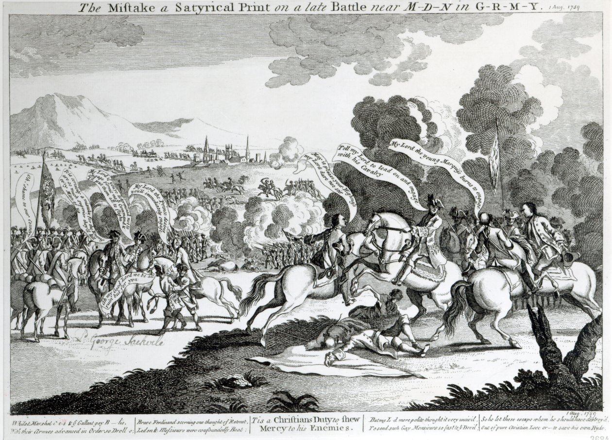 Mindeni csata, 1759. augusztus 1. alkotó: English School