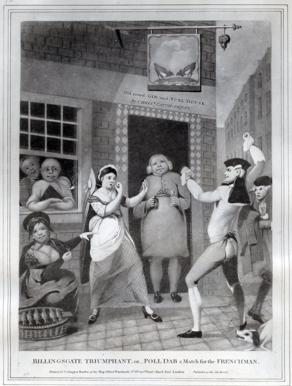 Billingsgate Triumphant, vagy- Poll Dab a Match for the Frenchman, 1775 alkotó: English School