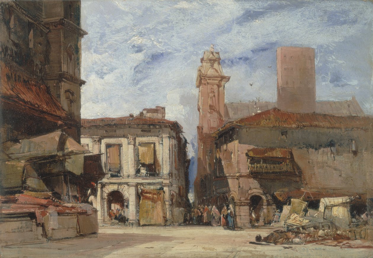 Bologna, 1826 körül (olaj, vászonra fektetett papír) alkotó: English School