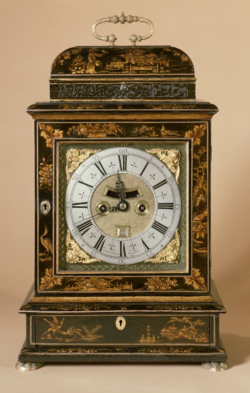 Konzolóra, James Boyce szerkezete, 1705 körül (fekete lakk) alkotó: English School