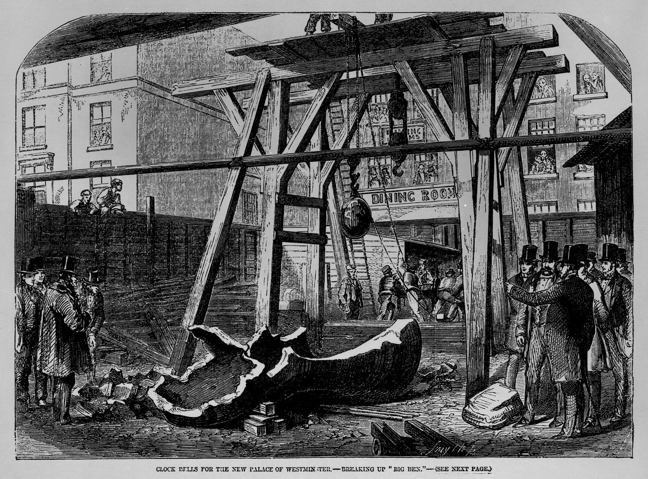 Big Ben felosztása, a The Illustrated London News-ból, 1858. március 6. alkotó: English School