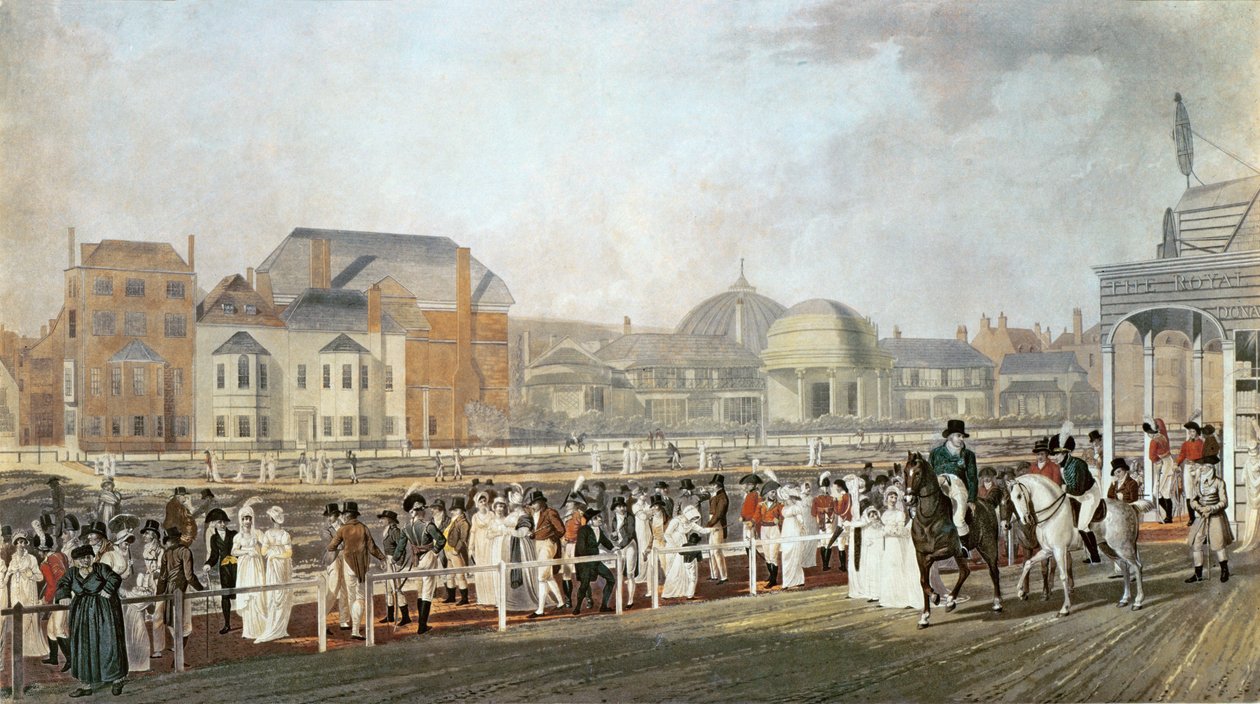 Brighton: Charles Richards metszete: The Old Pavilion and Steyne alkotó: English School