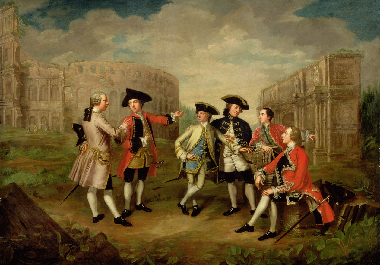 Brit úriember Rómában, 1750 körül alkotó: English School