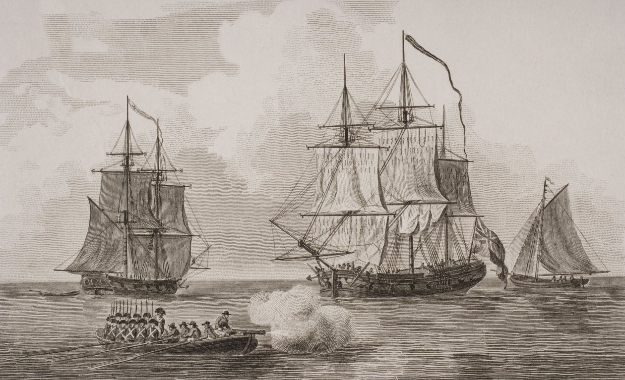 British Men of War, vésette Thomas Milton (1743-1827) 1820 alkotó: English School