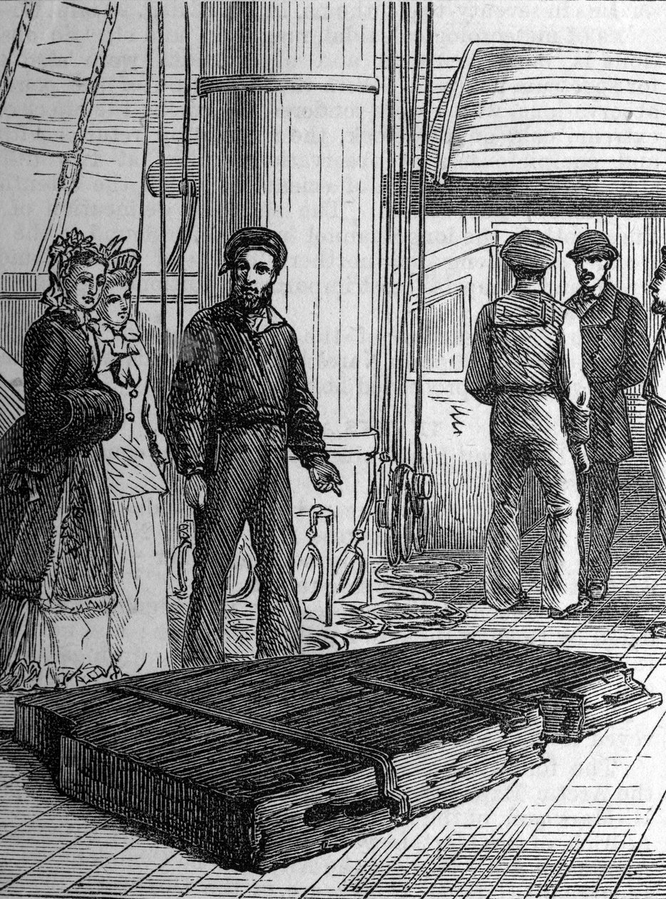 A riasztás törött kormánya, 1870-es évek alkotó: English School