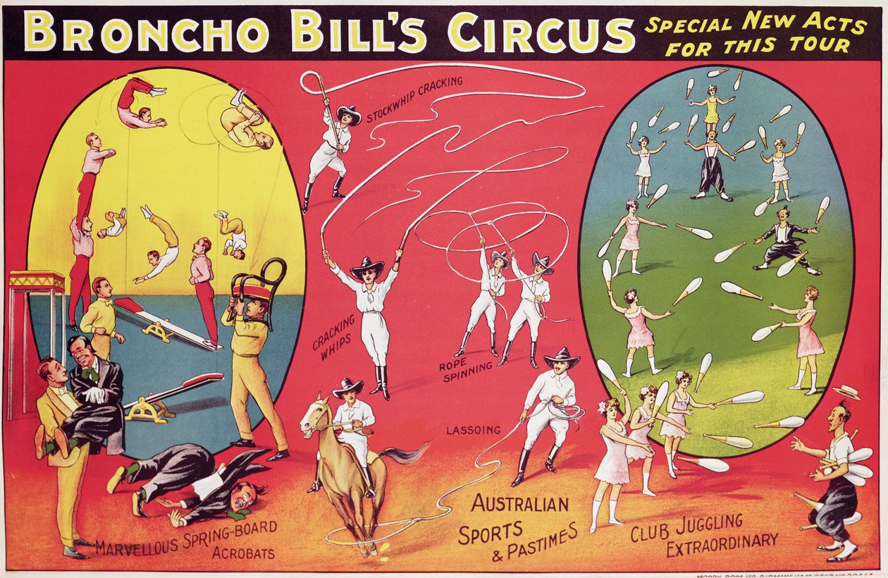 Broncho Bill cirkusza, Birmingham 1890-1910 körül alkotó: English School