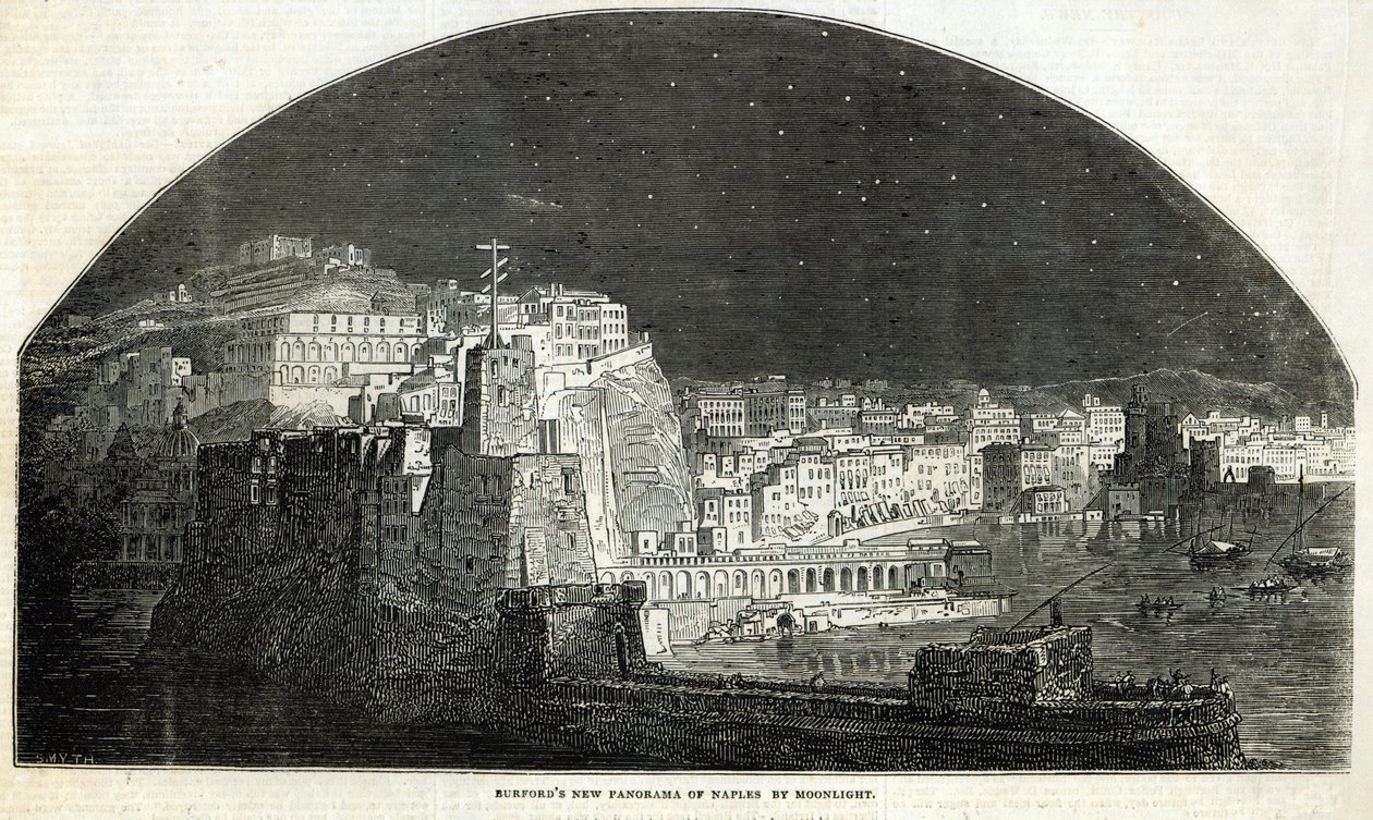 Burford New Panorama of Nápoly by Moonlight, a 