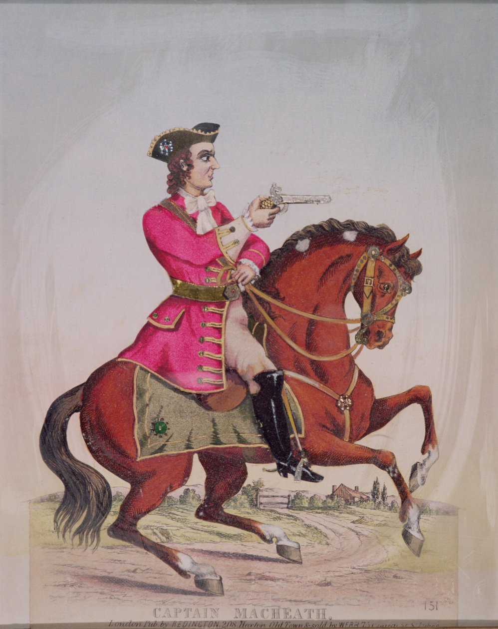 MacHeath kapitány, John Gay (1685-1732) „A koldusoperájának” autópályás hőse, kocsma. készítette: Redington (metszet és kollázs) alkotó: English School