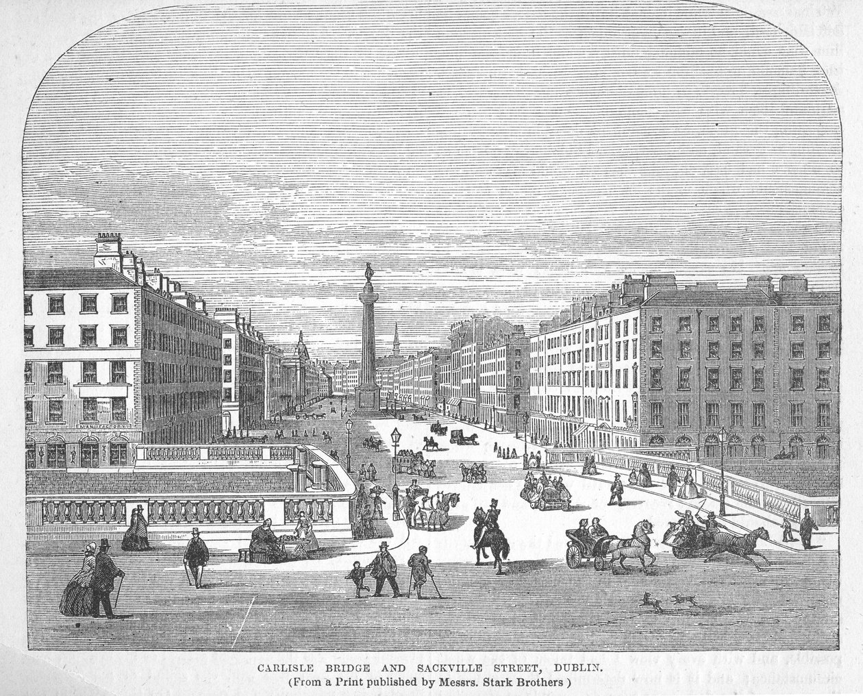 Carlisle Bridge és Sackville Street, Dublin alkotó: English School