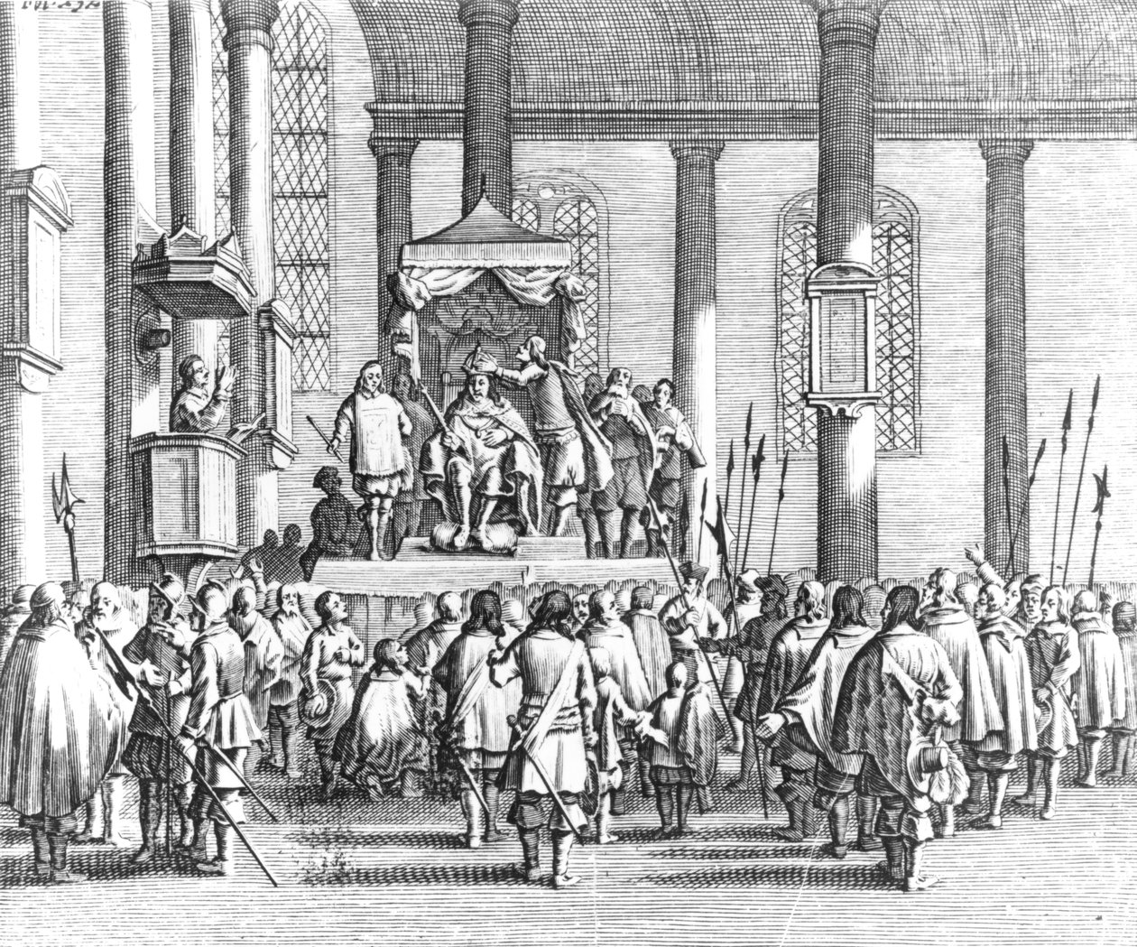 II. Károly (1630-85) Scone-ban koronázták, 1651 alkotó: English School