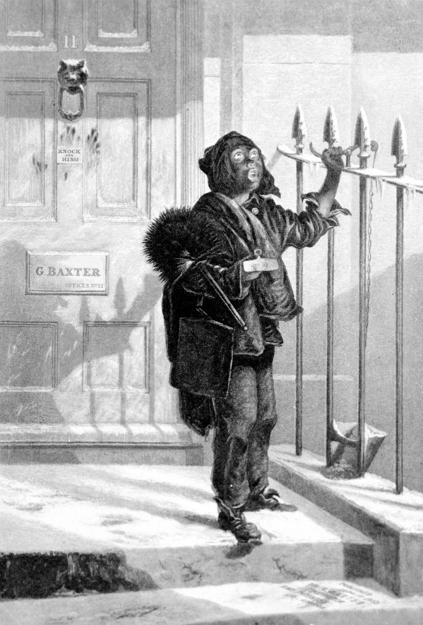 Kéményseprő a reggeli híváson, 1853 alkotó: English School