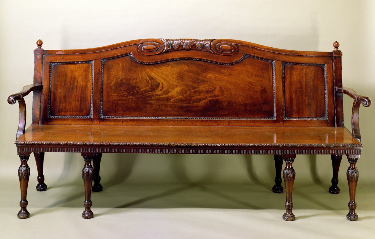 Chippendale faragott nappali kanapé, 1770 körül (mahagóni) alkotó: English School