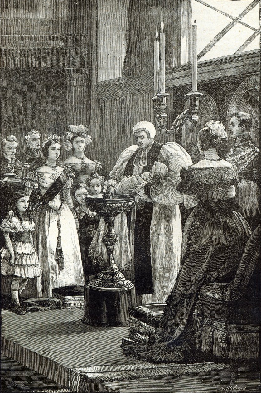 Louise hercegnő keresztelője a Buckingham-palota kápolnájában alkotó: English School