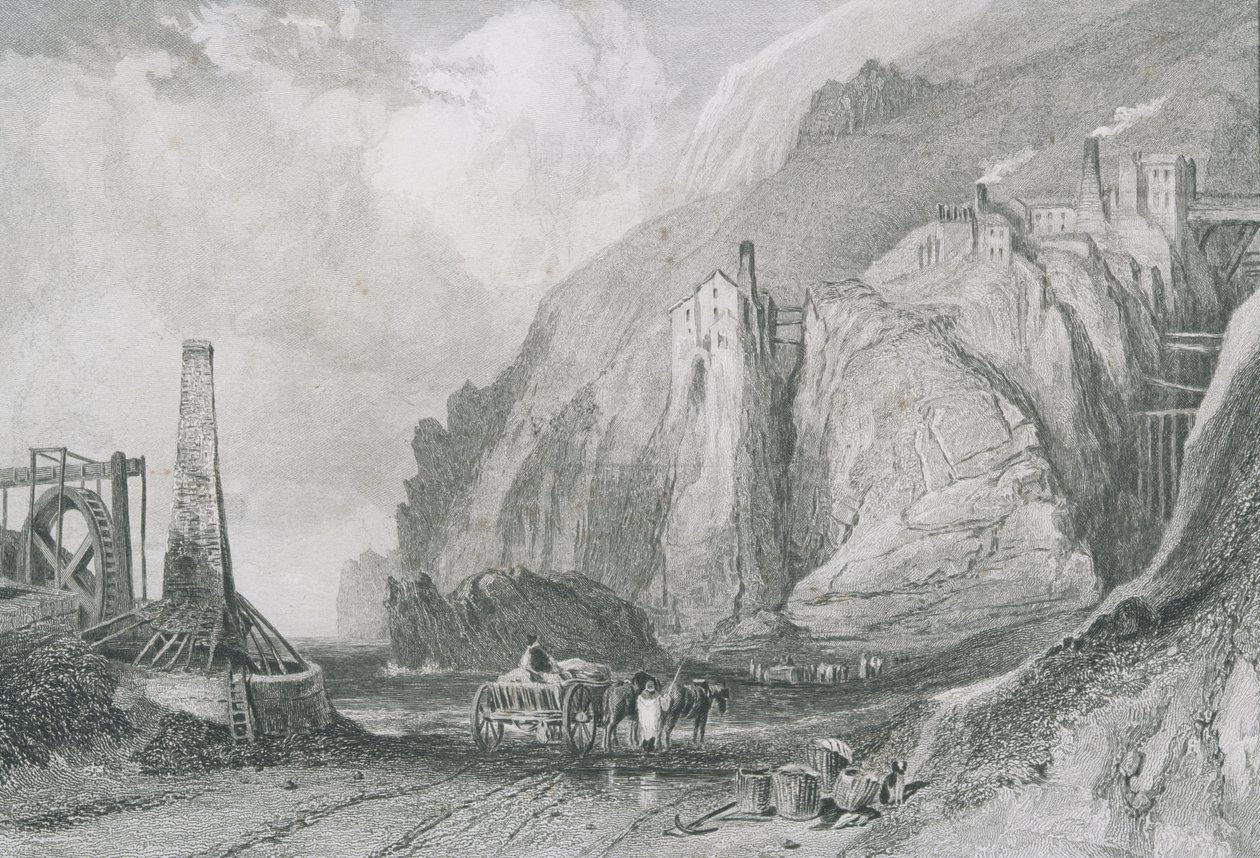 Cornwall a „Cyclopaedia of Useful Arts und Manufactures”-ból, Charles Tomlinson szerkesztette, 1880-as évek körül alkotó: English School