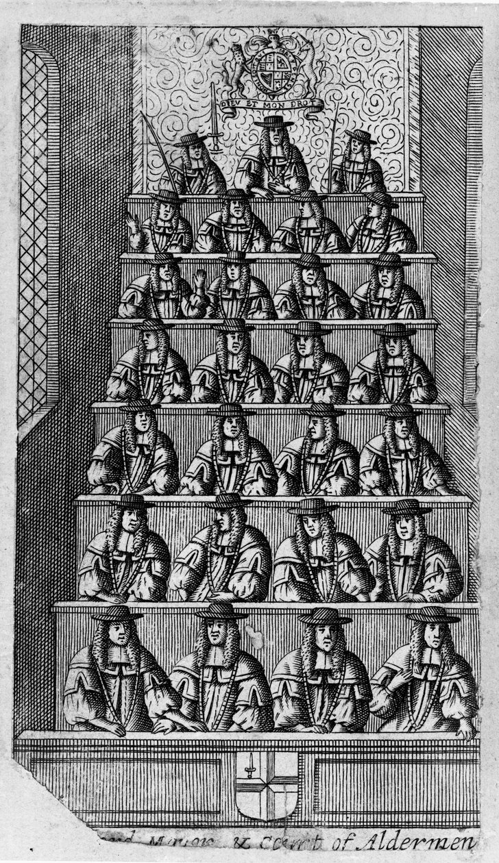 Aldermen bíróság, 1690 körül alkotó: English School