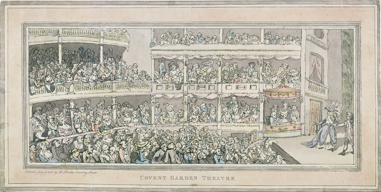 Covent Garden Színház, 1786 (papíron mosható toll és tinta) alkotó: English School