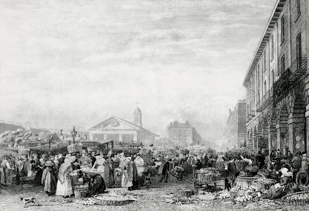 Covent Garden piac, 1824 alkotó: English School
