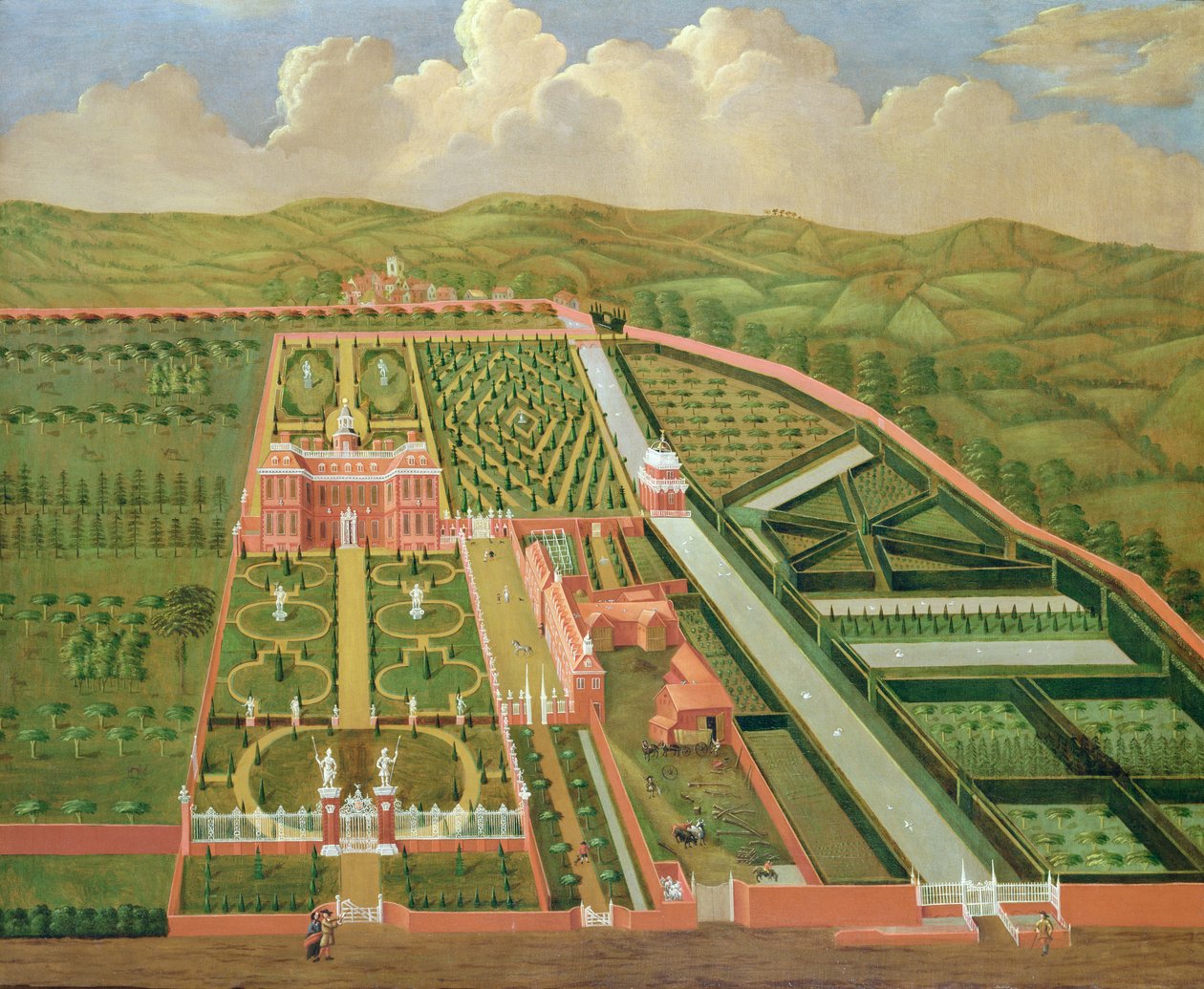 Denham Place, Buckinghamshire, 1695 körül alkotó: English School