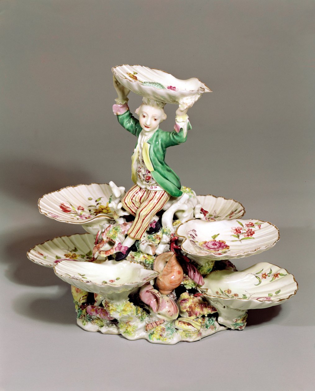 Derby asztalközép, 1760-65 (porcelán) alkotó: English School
